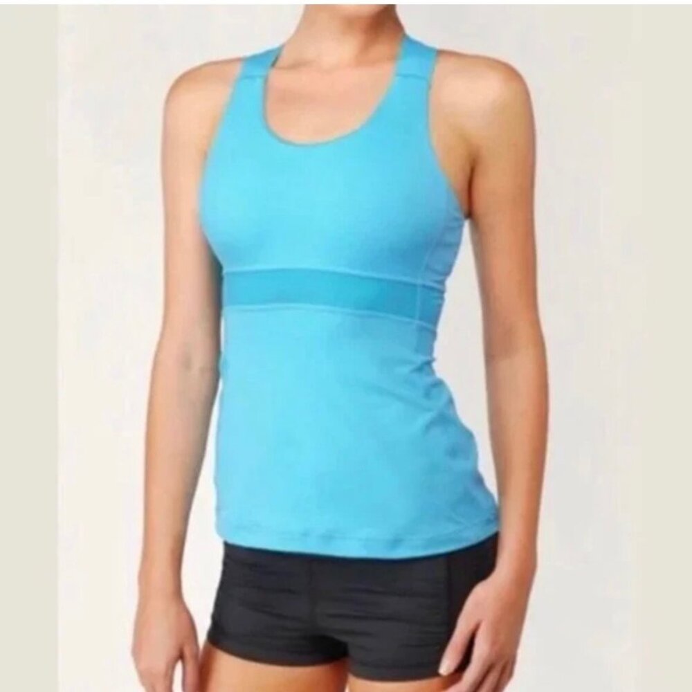 Lululemon Luxtreme Cross Strap Swift Tank Built In Bra Women's Size 6